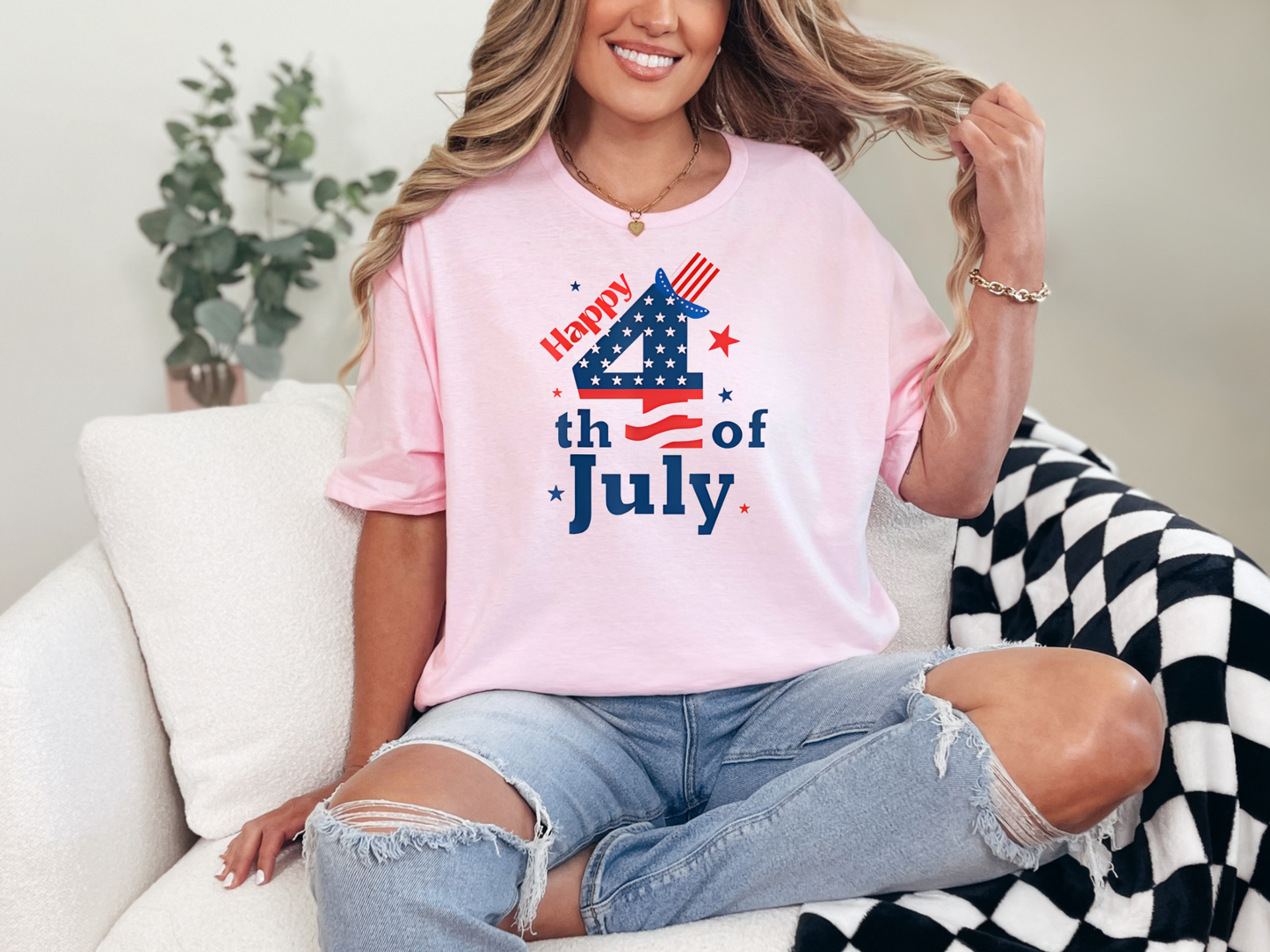 Happy 4th of July Firework Hat T-Shirt