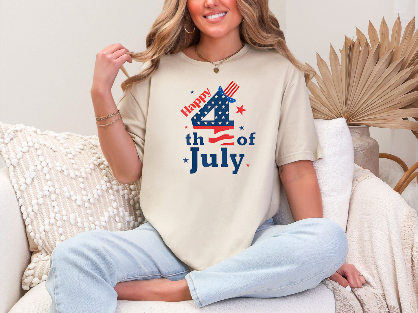 Happy 4th of July Firework Hat T-Shirt