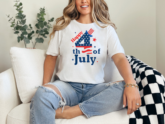 Happy 4th of July Firework Hat T-Shirt