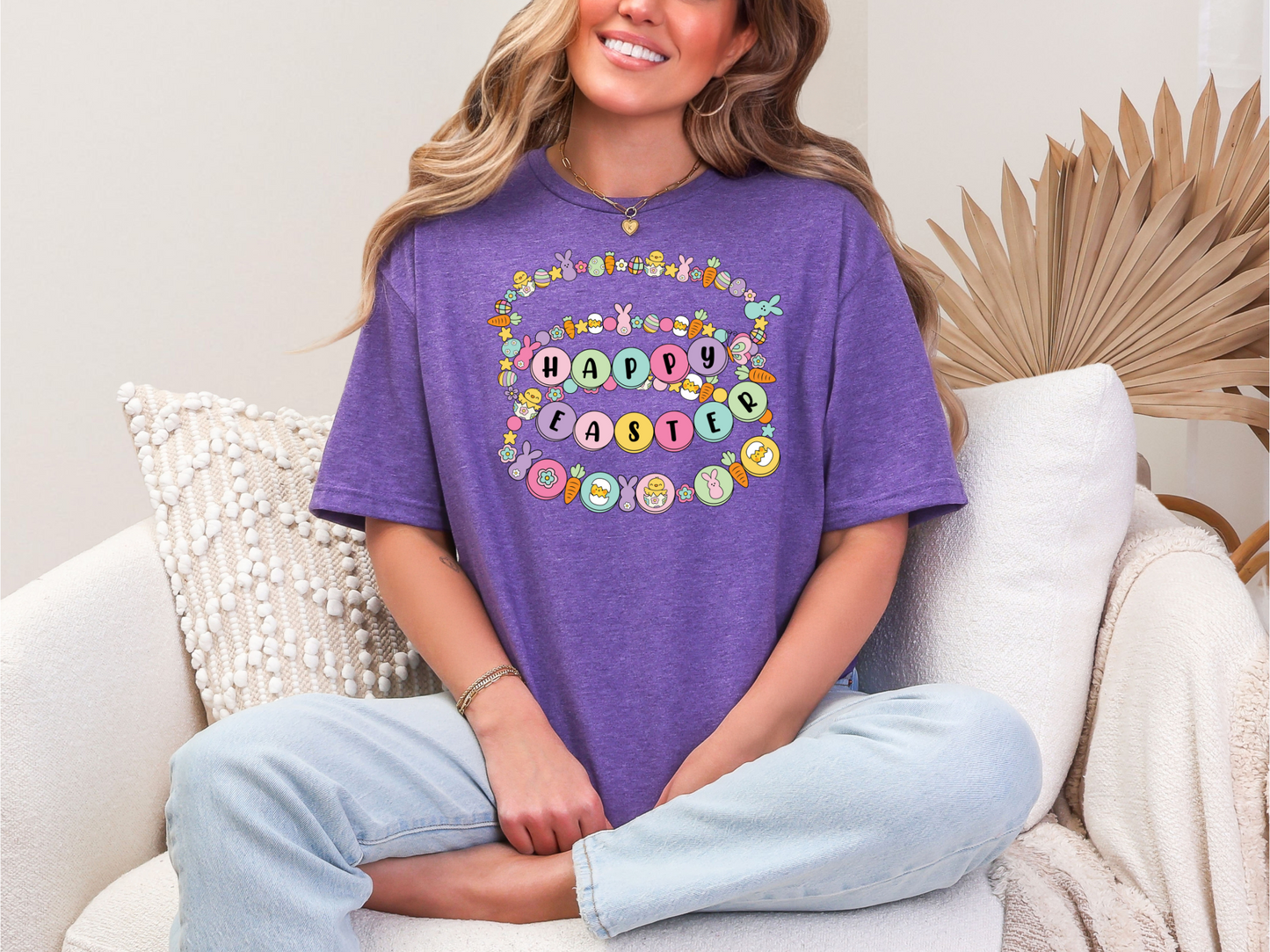 Happy Easter Graphic T-Shirt – Fun & Festive Spring Tee! 🐰🎨 🌸🥕