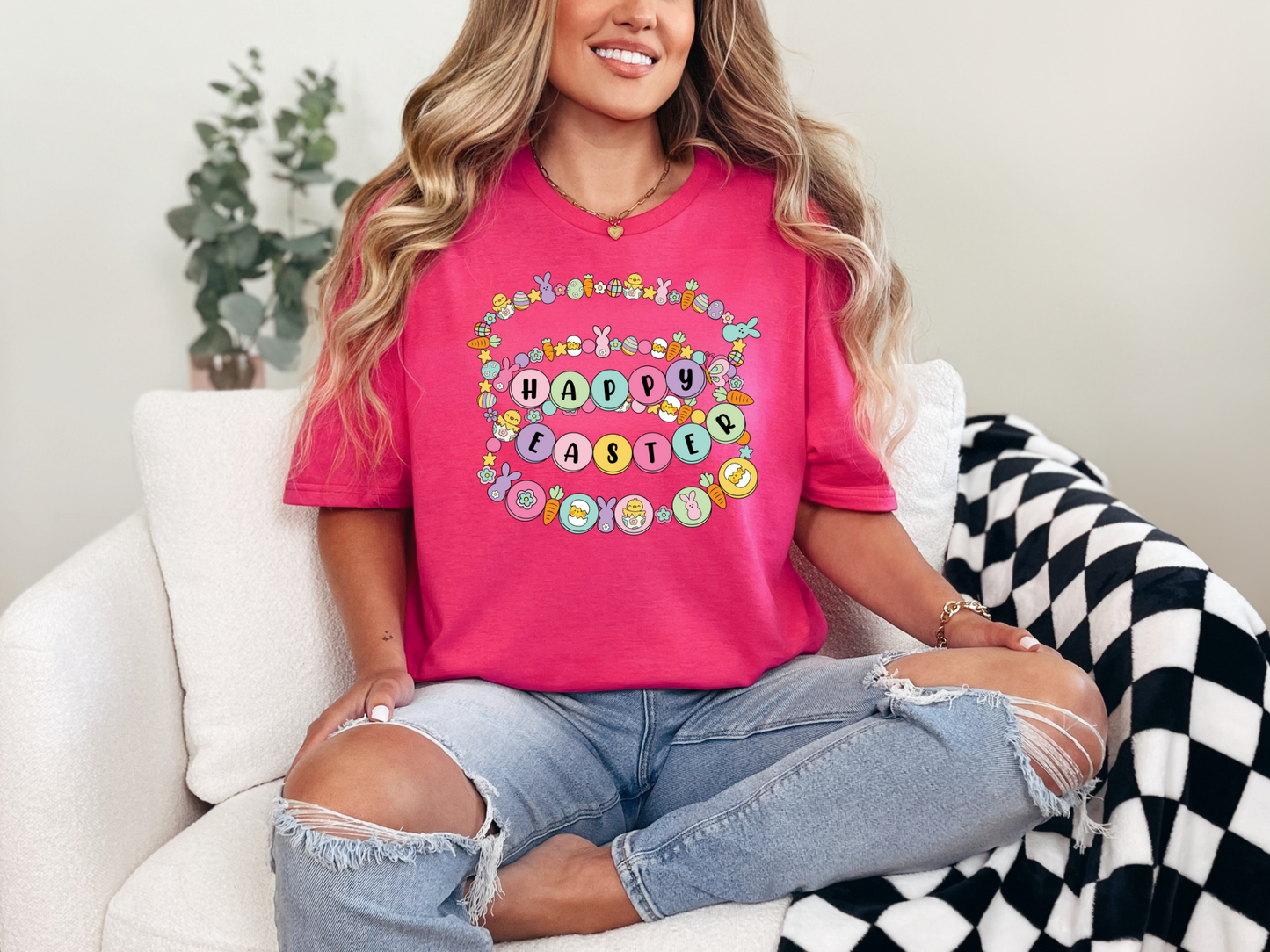 Happy Easter Graphic T-Shirt – Fun & Festive Spring Tee! 🐰🎨 🌸🥕