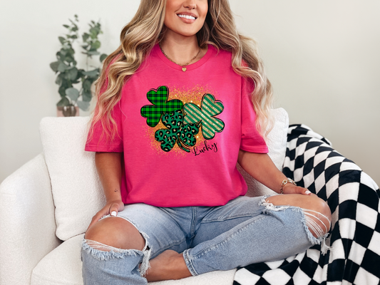 Lucky shamrock st patrick's day - Short sleeve t-shirt