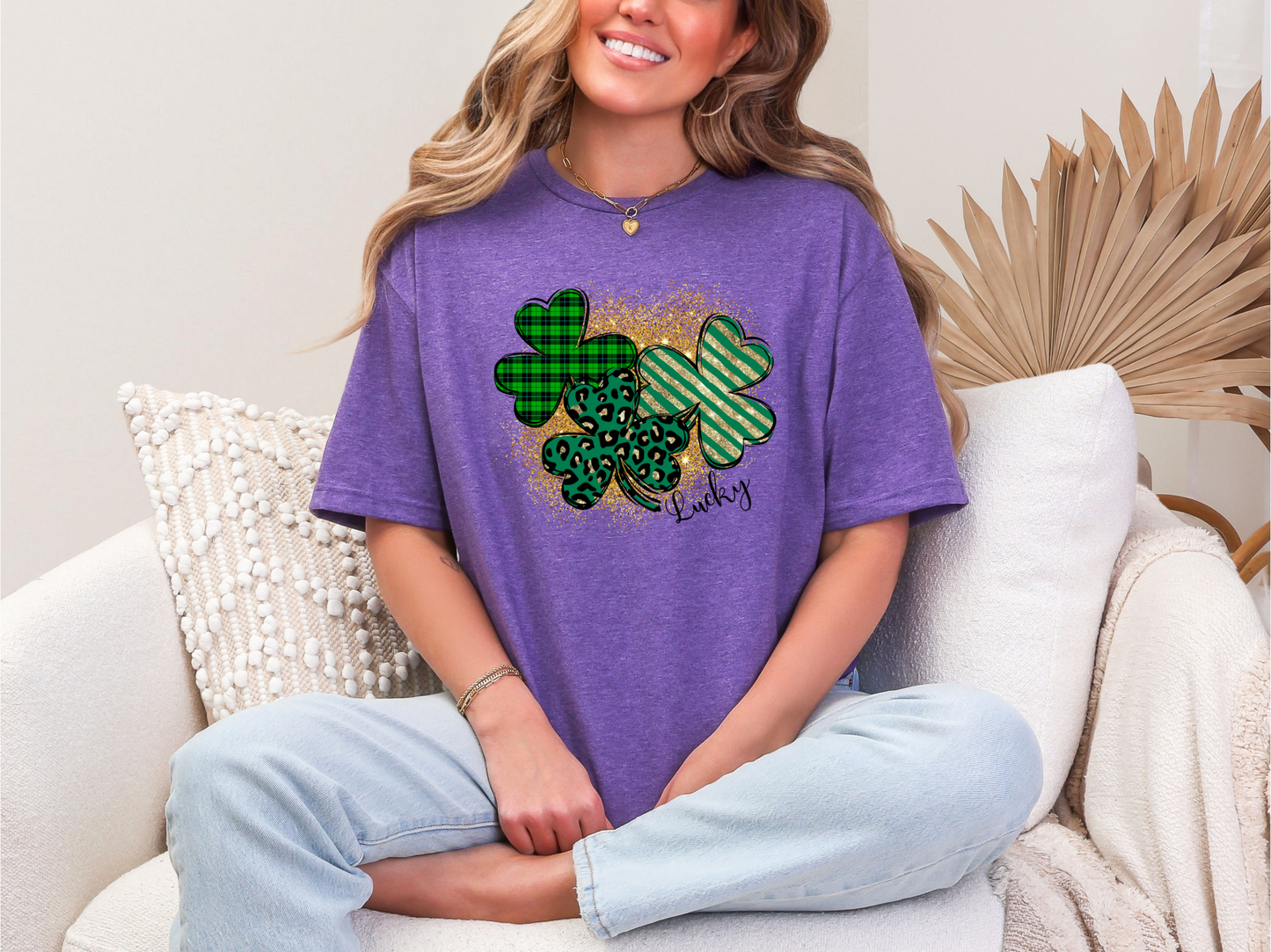 Lucky shamrock st patrick's day - Short sleeve t-shirt