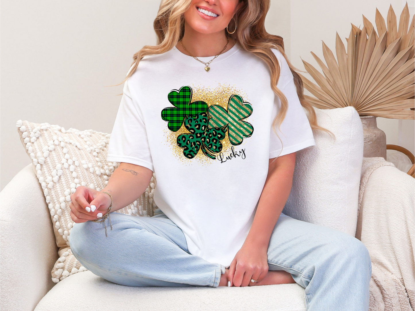 Lucky shamrock st patrick's day - Short sleeve t-shirt