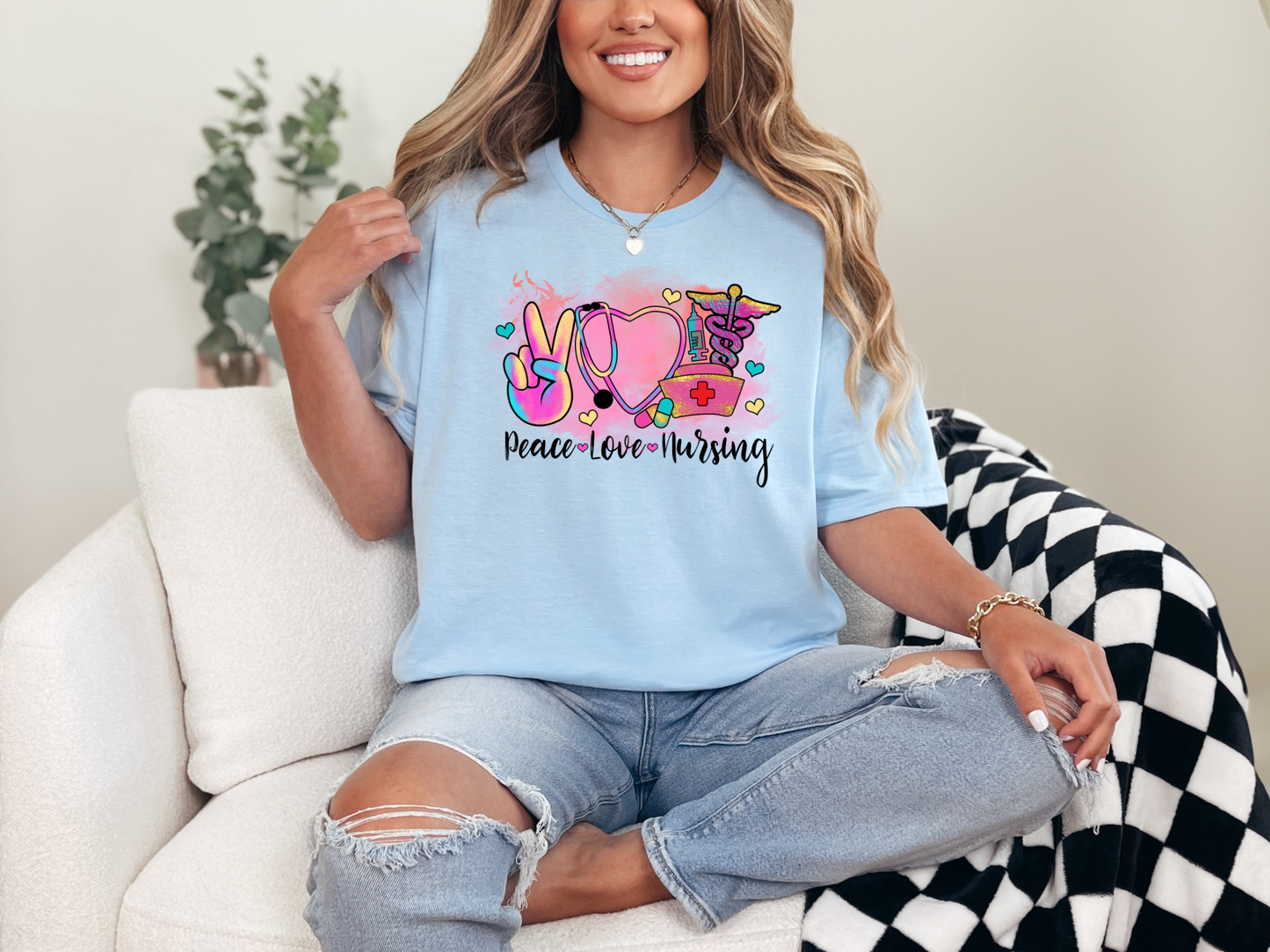 Peace Love Nursing Graphic Tees