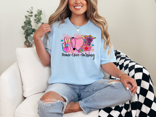 Peace Love Nursing Graphic Tees