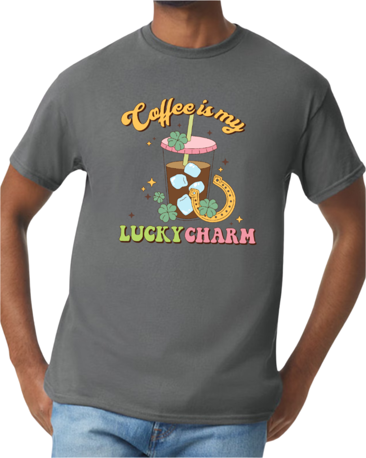 Short sleeve T-shirt - Coffee is my lucky charm