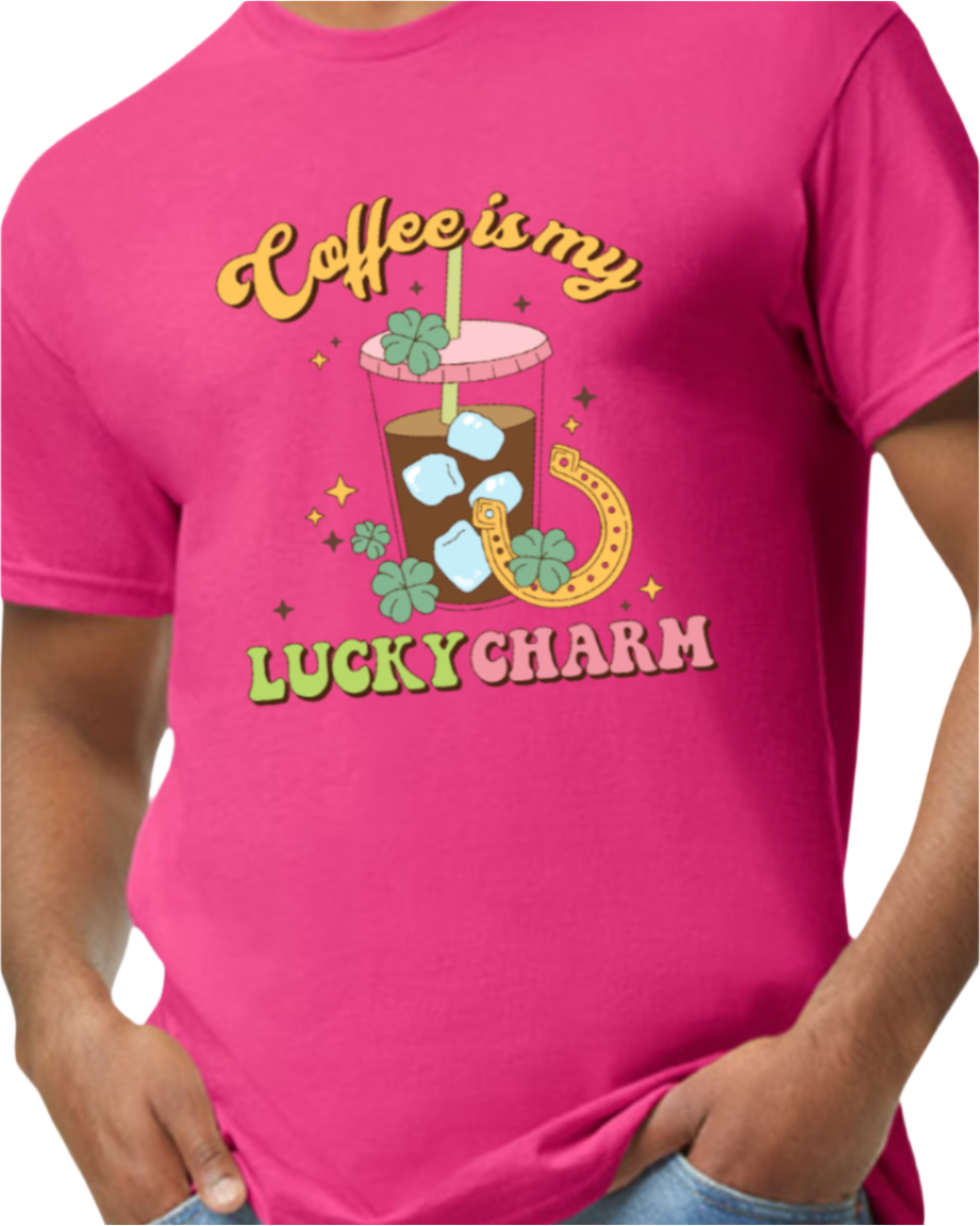 Short sleeve T-shirt - Coffee is my lucky charm