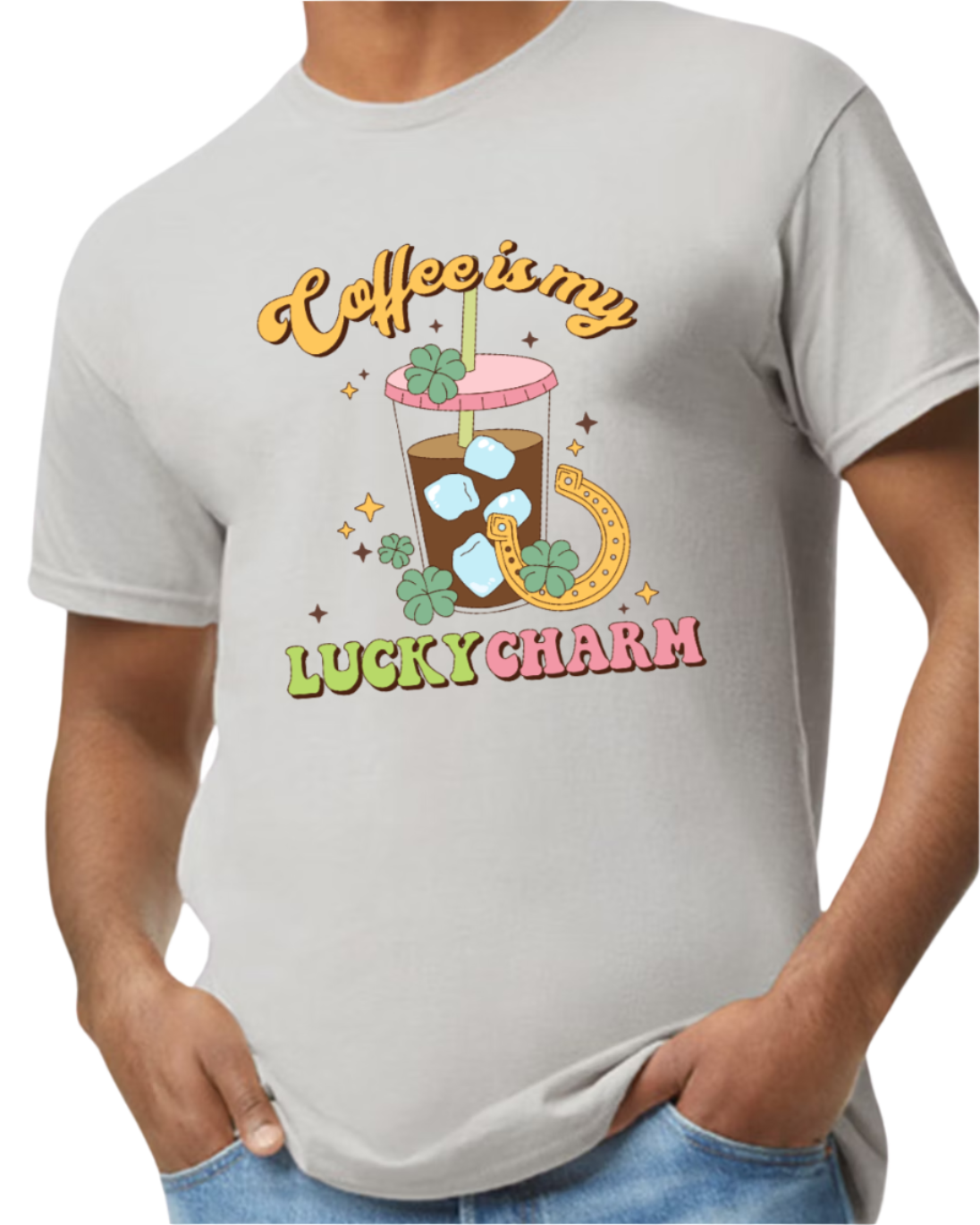 Short sleeve T-shirt - Coffee is my lucky charm