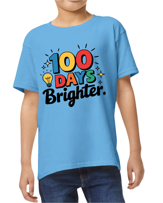 Youth Short sleeve t-shirt - 100 days Brighter